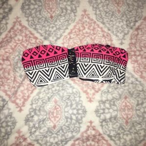 Aztec print bikini top